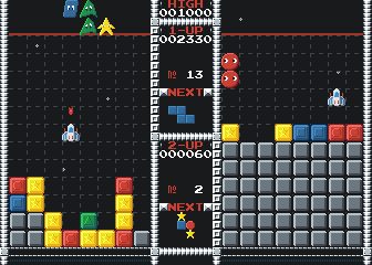 Screenshot of Chromavaders' single-player mode