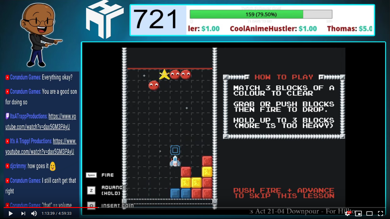 Screenshot of Alexander Trapp streaming Chromavaders